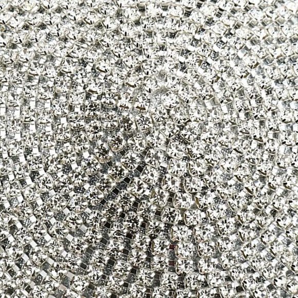NWT Sparkling Bling Swarovski Crystal Rhinestone Round Purse: Silver Gol… - Picture 7 of 14
